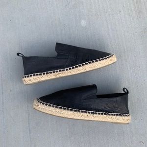 Vince leather snake espadrilles